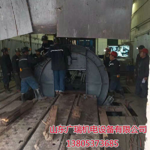 翻罐籠更換現場